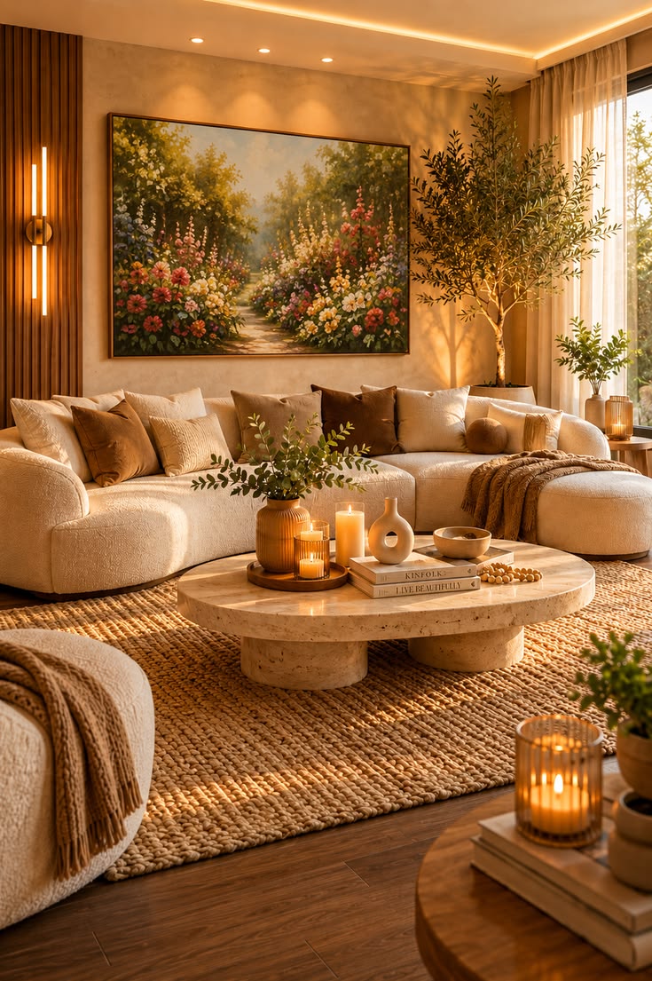 Luxury small living room with a cozy atmosphere