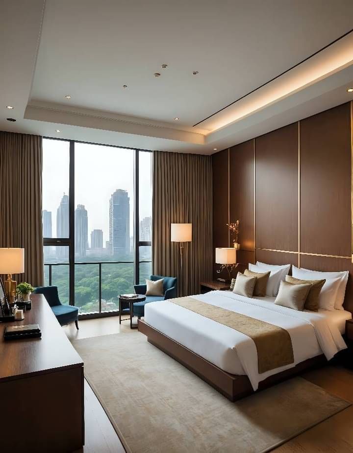 thoughtfully furnished bedroom with a 5 star vibe