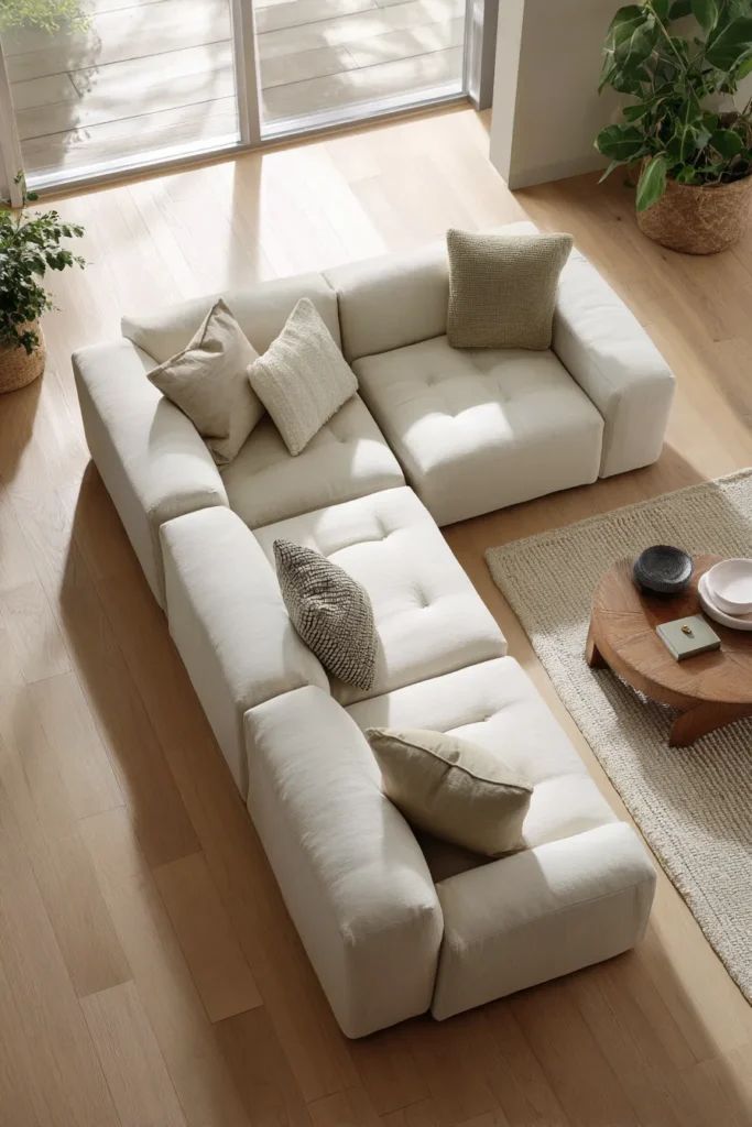 luxury small living room with a floating furniture