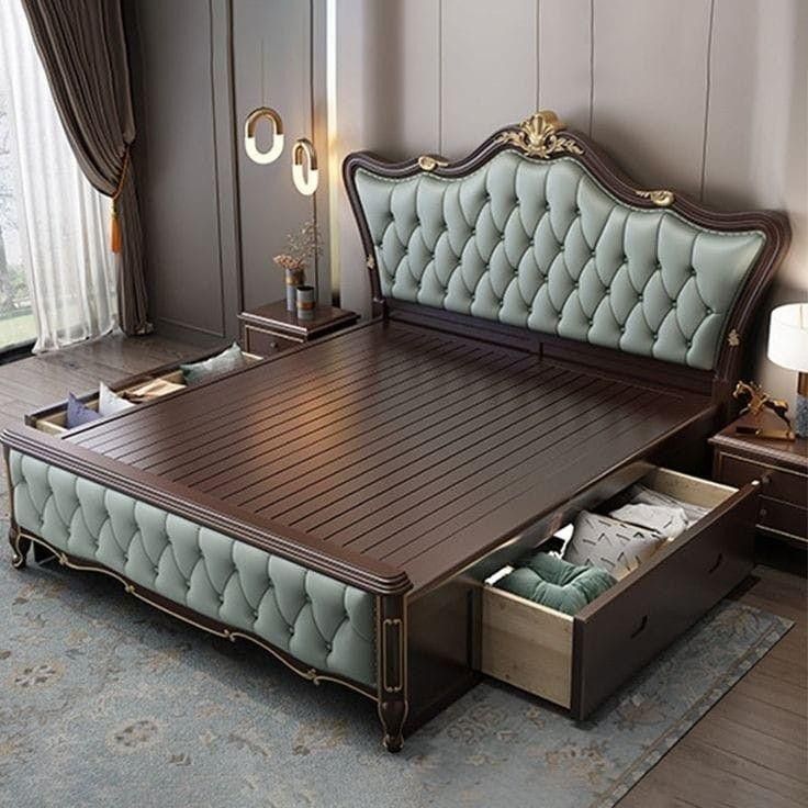 luxury small bedroom idea with bed frame