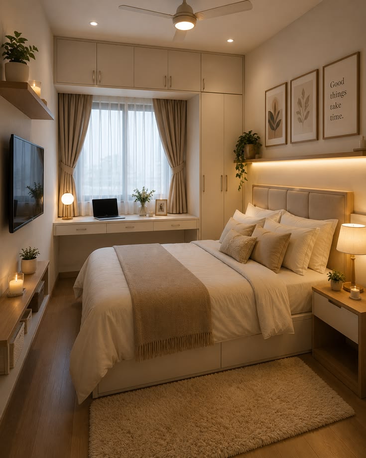 a lifestyle based bedroom