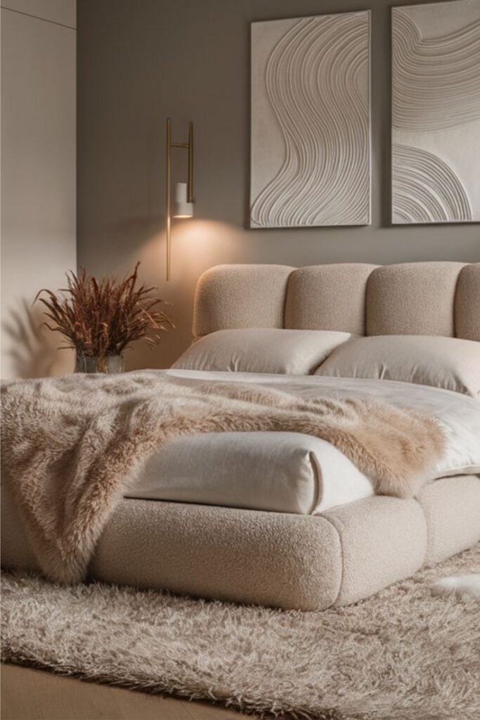 soft fabric in a cream neutral room