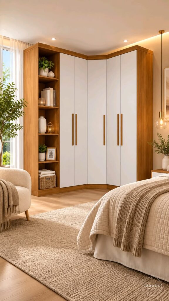 well organized bedroom