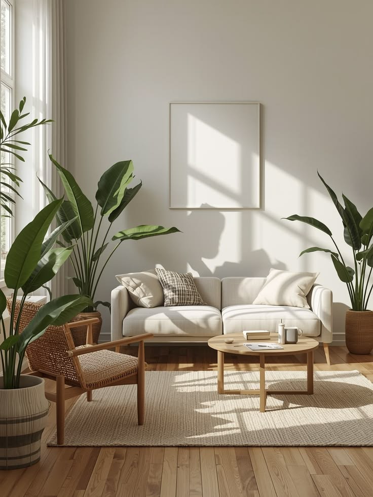 apartment living room filled with natural light