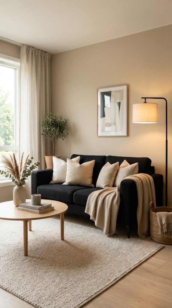 subtle matte black decorative accents.