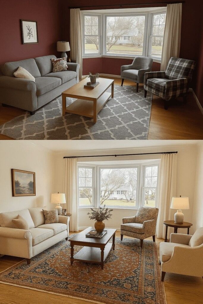  room with uncluttered surfaces and thoughtfully edited décor.
