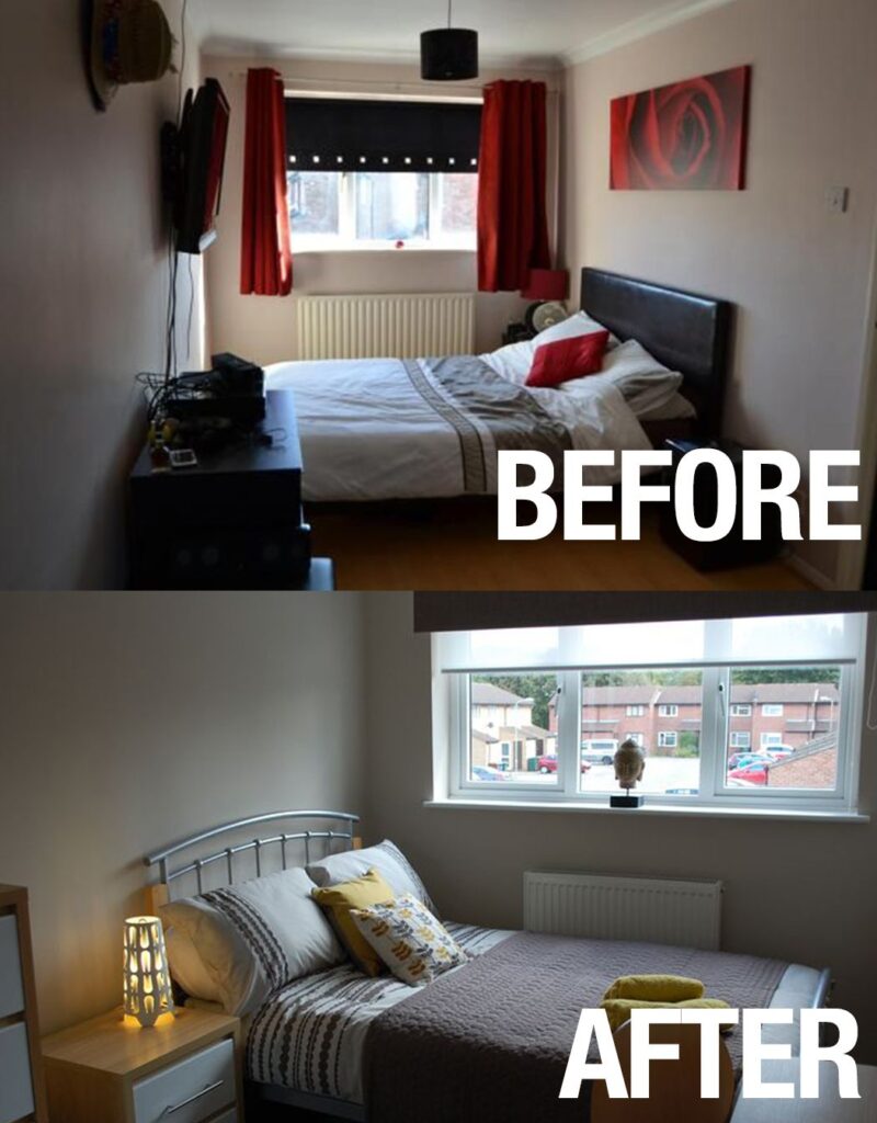 uncluttered furniture, simple décor, and open surfaces.