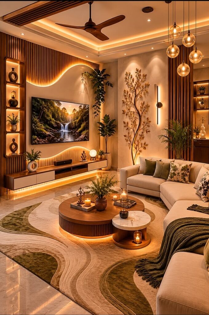 a well maximized bright colour living room 