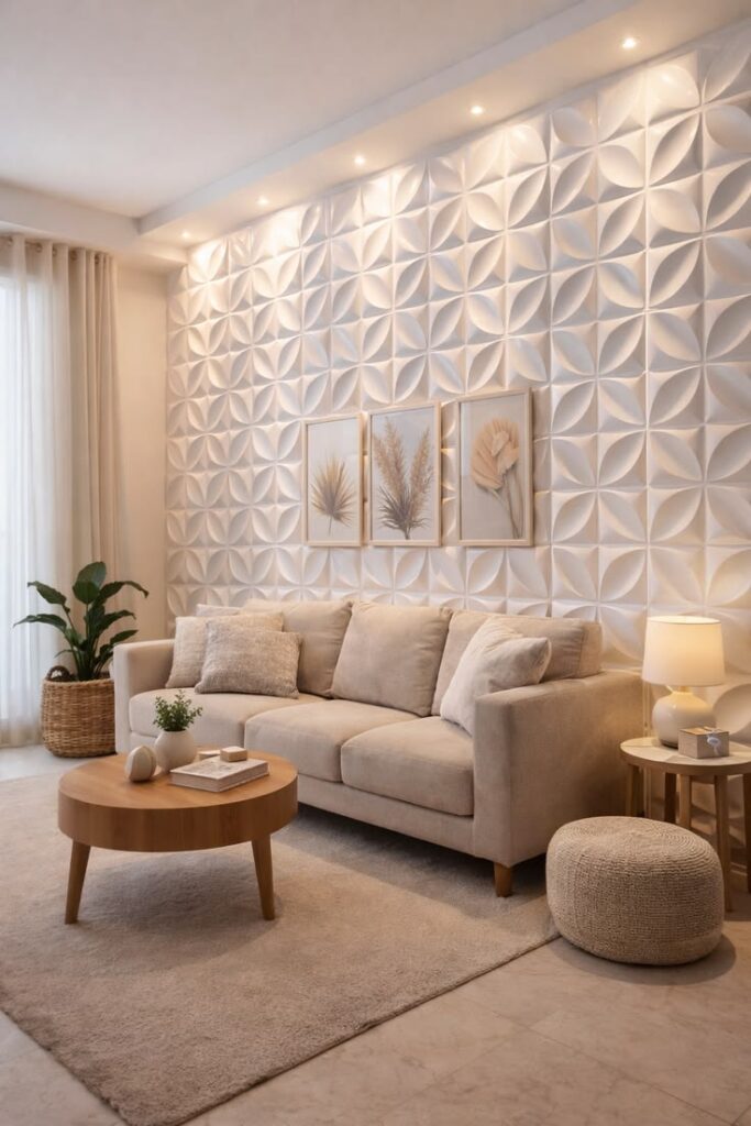 luxury small living room with a good texture