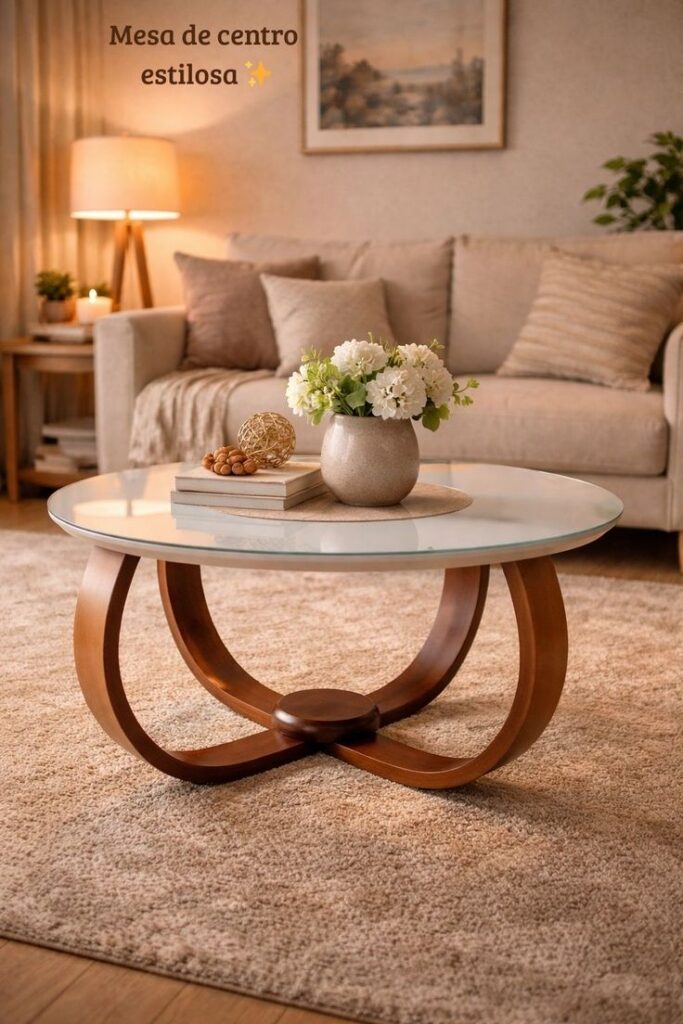 Luxury coffee table styled with books, a candle, and a ceramic vase.