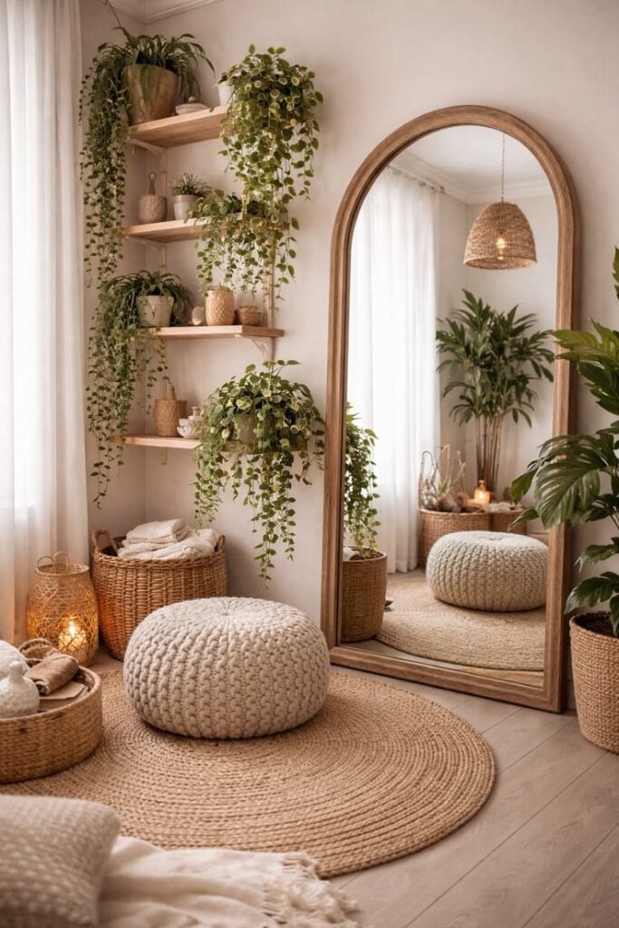 Tiny luxury living room featuring one elegant statement furniture piece